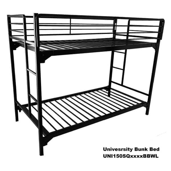 Blantex University 1.5" Heavy Duty Steel Bunk Bed with Builtin